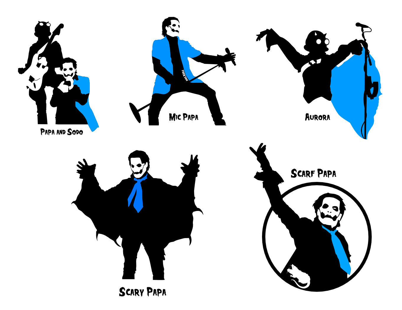 Papa & Ghouls “On-Stage Spark” Vinyl Decals