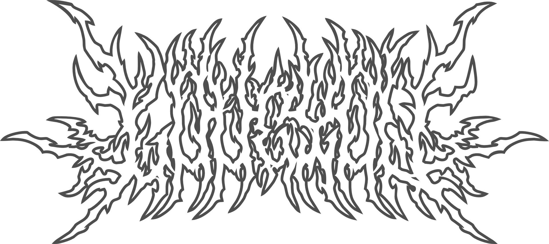 Custom Death Metal Font Vinyl Decal