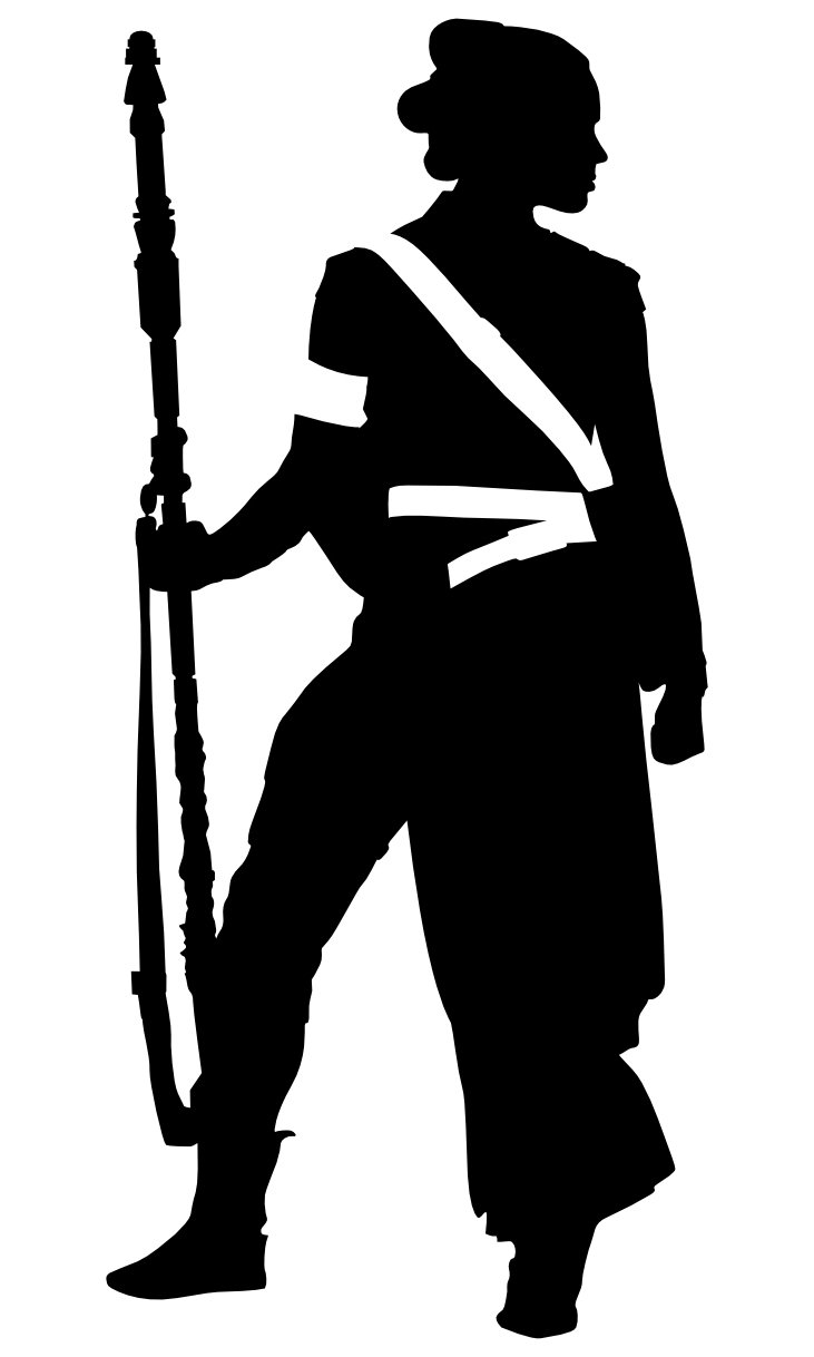Rey Skywalker Silhouette Vinyl Decal