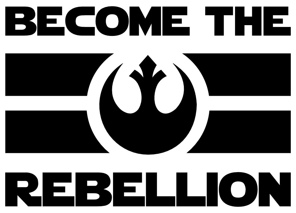 “Become the Rebellion” Star Wars–Inspired Flag Vinyl Decal